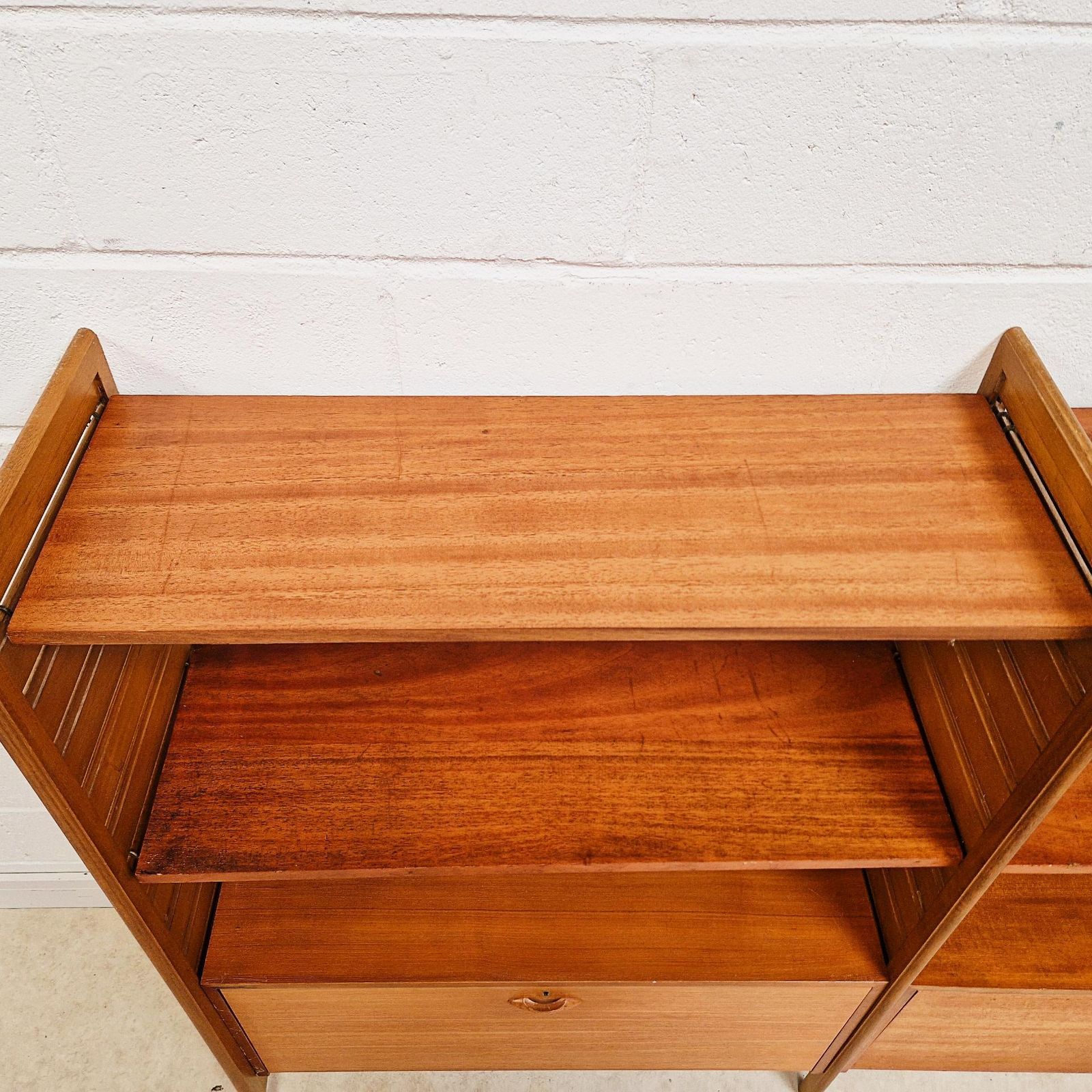 photo for sale Staples Ladderax Vintage Mid Century 1960s Danish Design 2 Bay Cabinet Shelf Modular System Pg215