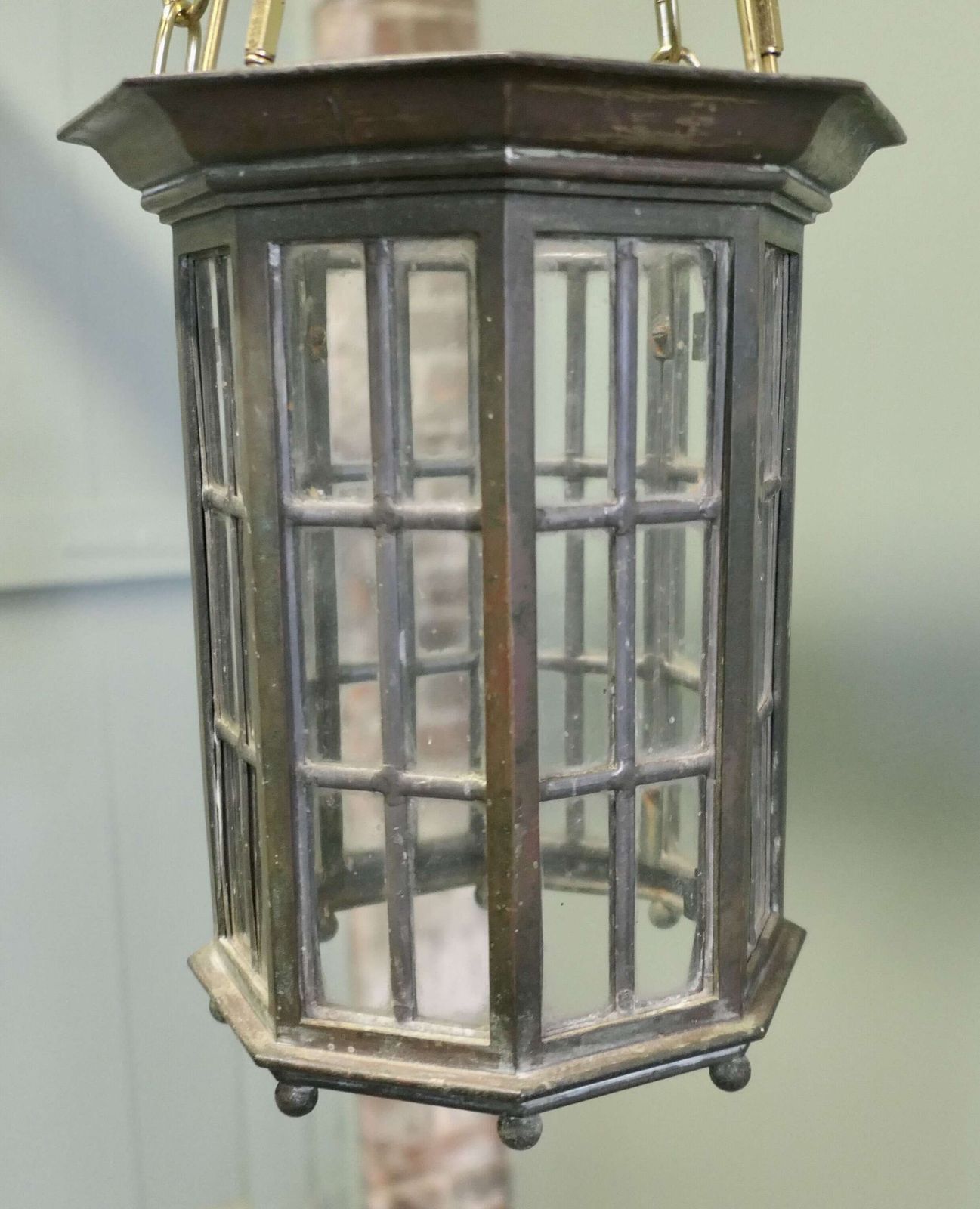 A Pair Of 19th Century Bronze Lantern Ceiling Light Shades This Is A Very Rare Pair photo Lighting