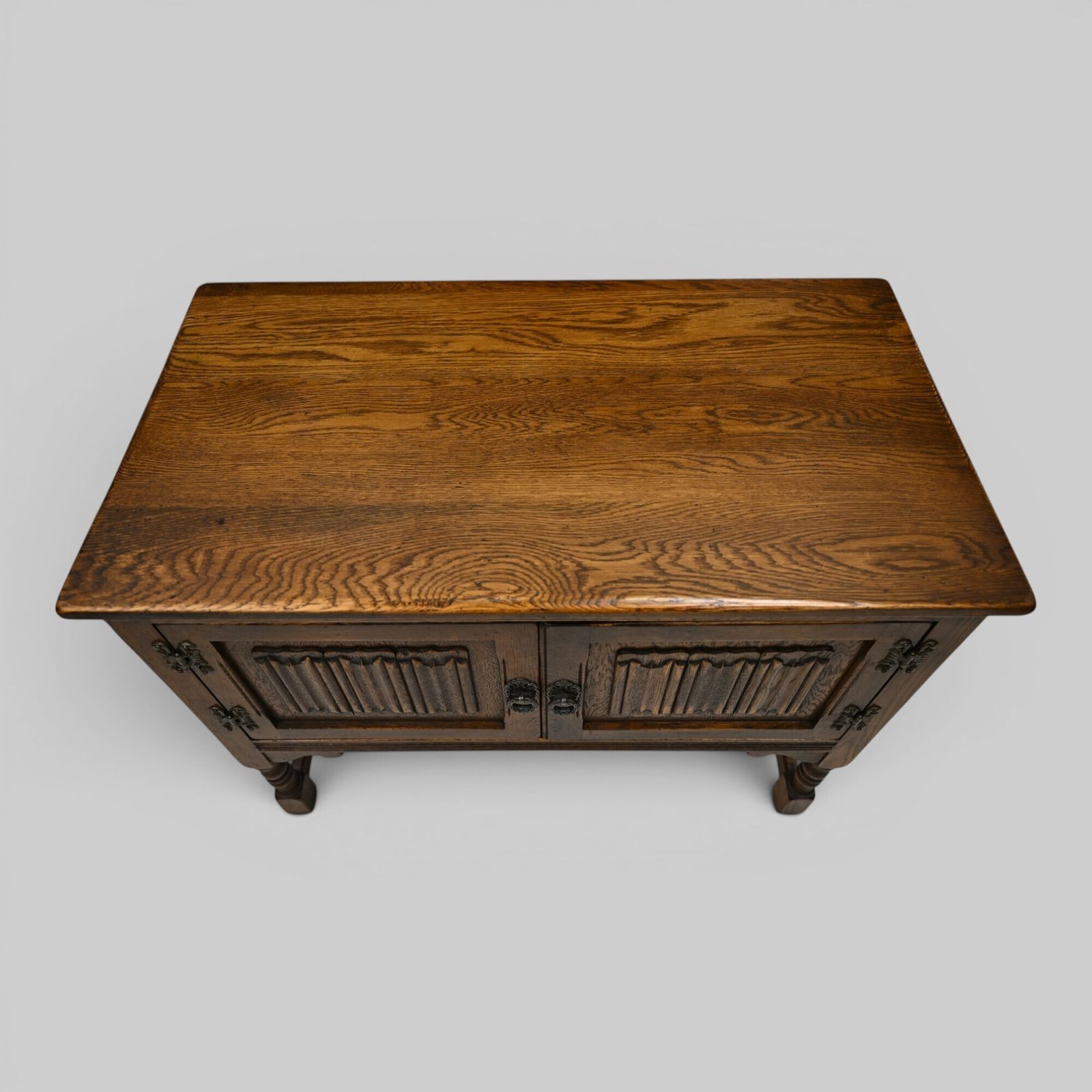 Old Charm Music Vinyl Record Player Cabinet Light Oak #1791 Free Uk Delivery photo vinterior