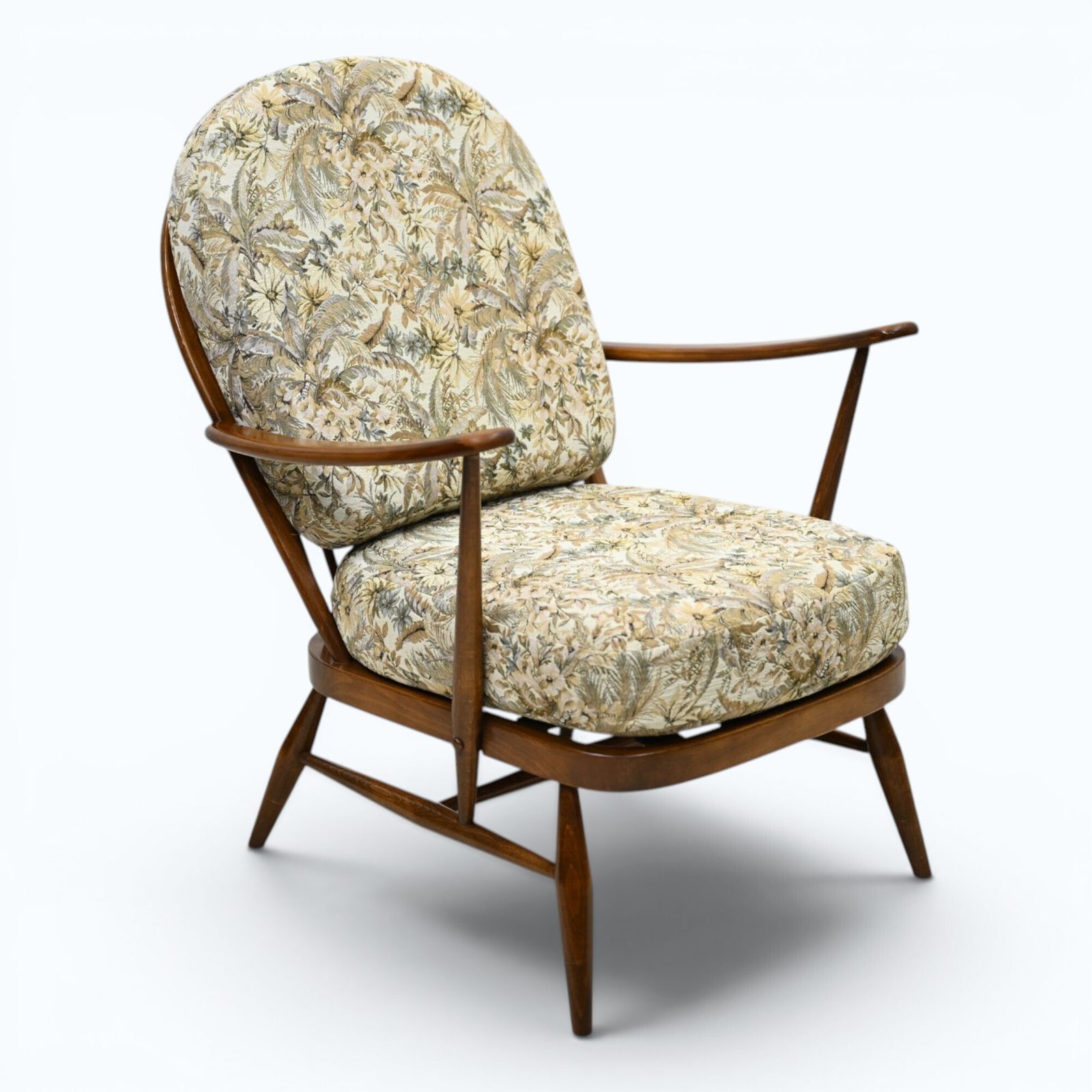 Ercol Windsor Easy Chair Model 204 1970s Good Webbing Dark Finish Free Delivery photo vintage