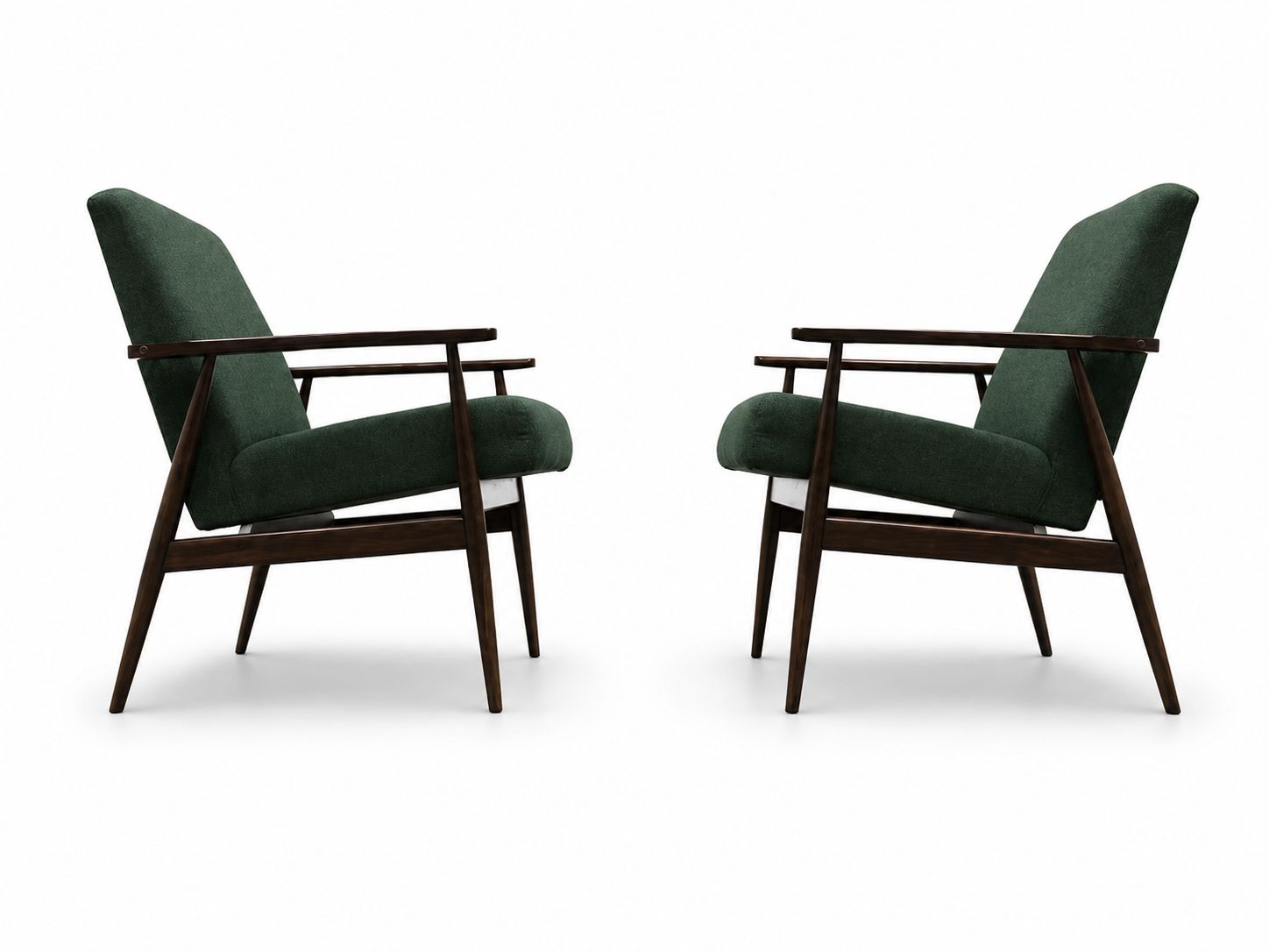 1960 Henryk Lis Mid Century Armchair In Green Tweed photo furniture