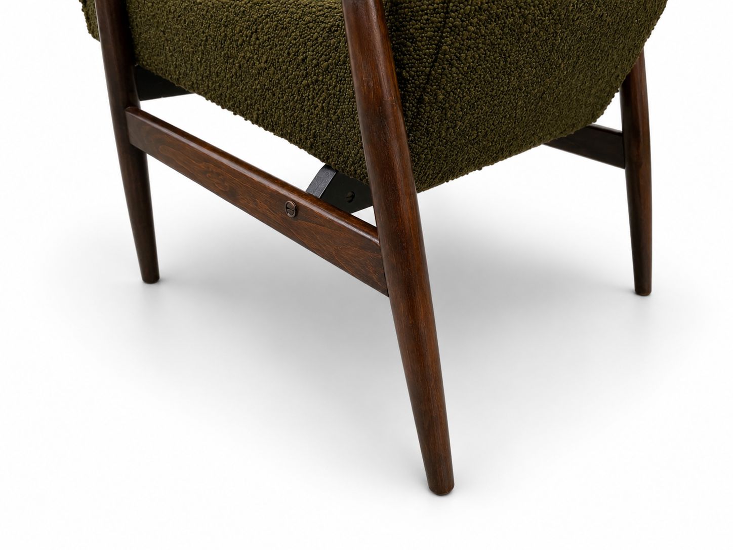 1960 Henryk Lis Armchair In Dark Green Boucle photo Furniture