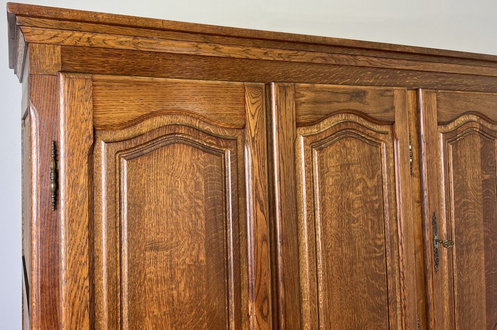 Wardrobe Vintage French Style Five Door Oak Carved Armoire Cabinet Lot 6129 photo Furniture