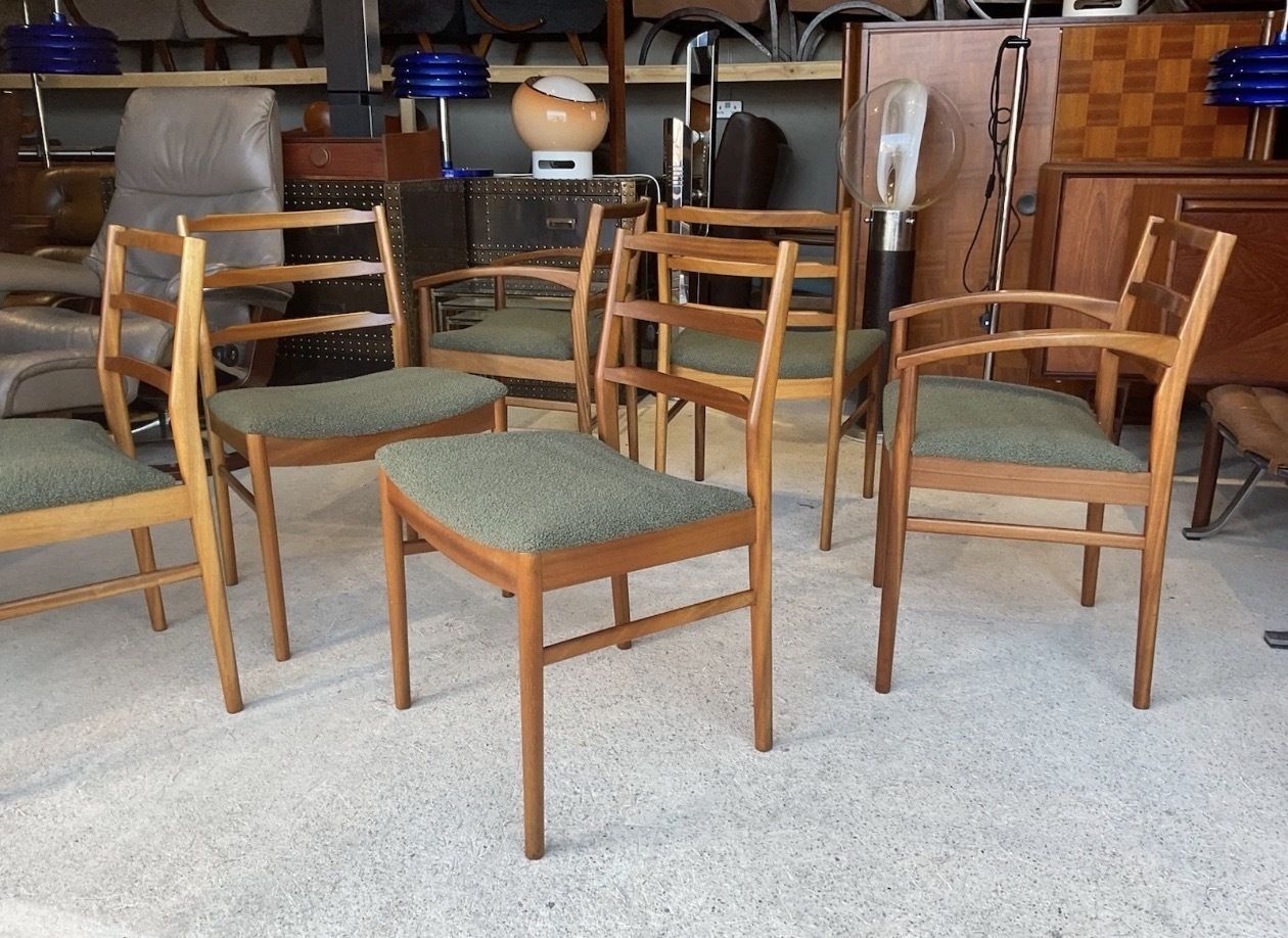 Set Of 6 Dining Chairs By McIntosh Mid Century Vintage Danish Style photo vintage