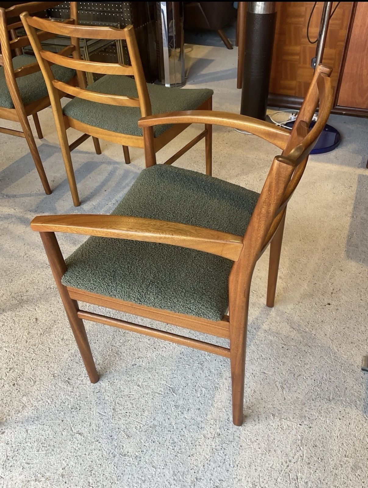 photo for sale Set Of 6 Dining Chairs By McIntosh Mid Century Vintage Danish Style