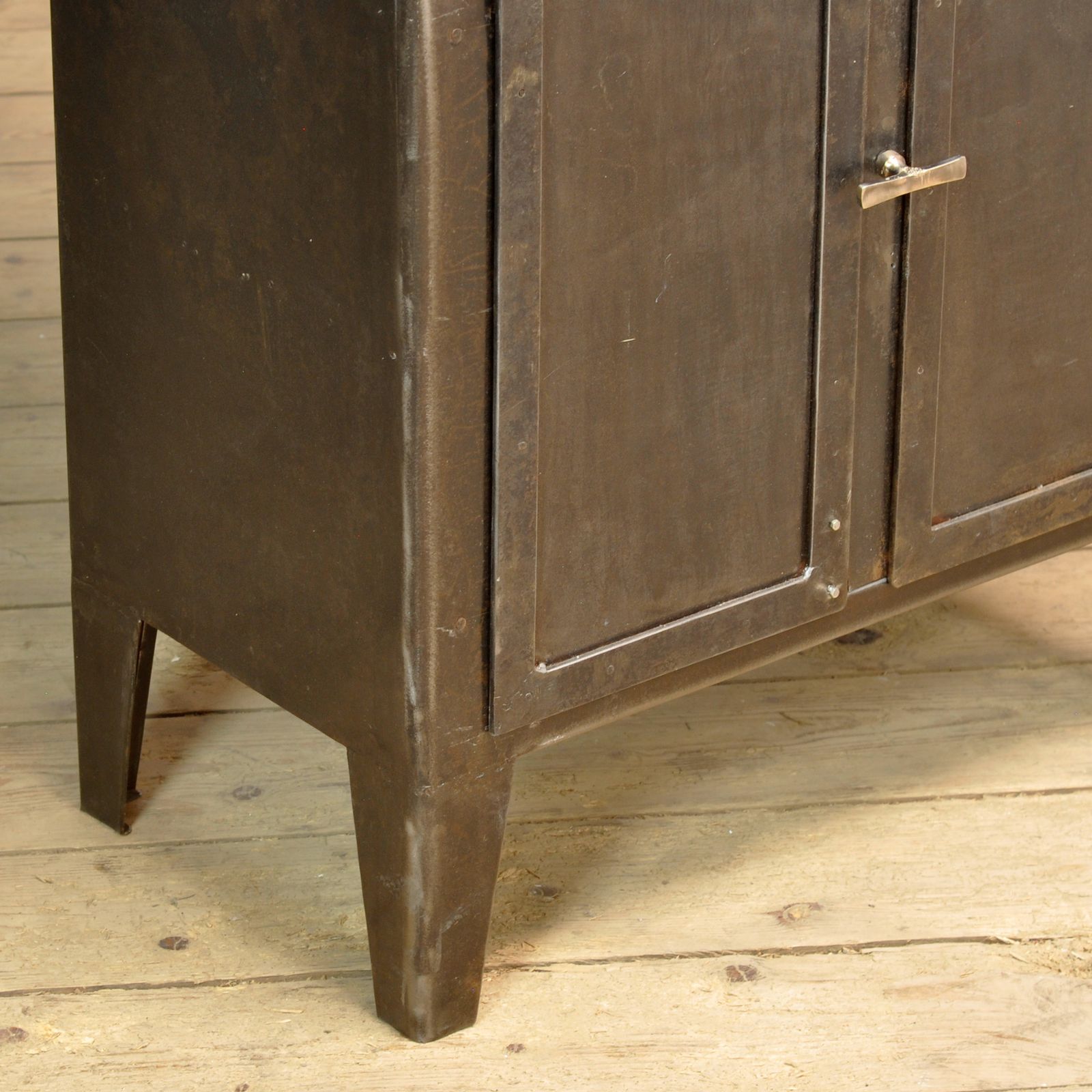 Polished Iron Medicine Cabinet, 1930s photo buy