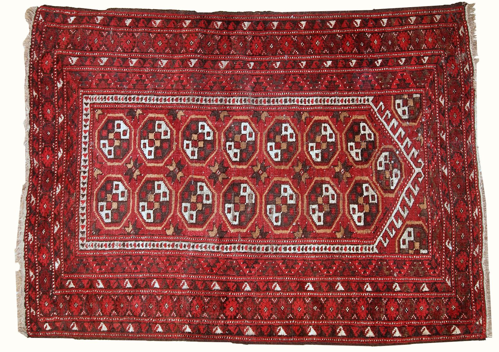 Antiek Afghaans Adraskand-gebedskleed 2,7' x 3,7' | Wol | Ca. jaren 1920 photo 315.0