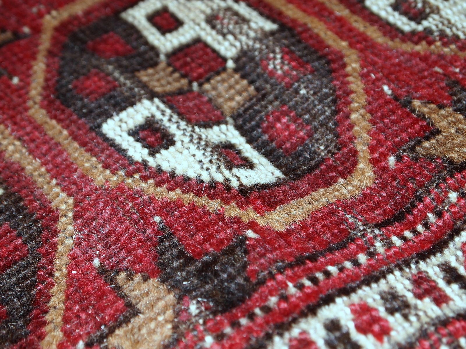 photo furniture Antique Afghan Adraskand Prayer Rug 2.7' X 3.7' Wool 1920s