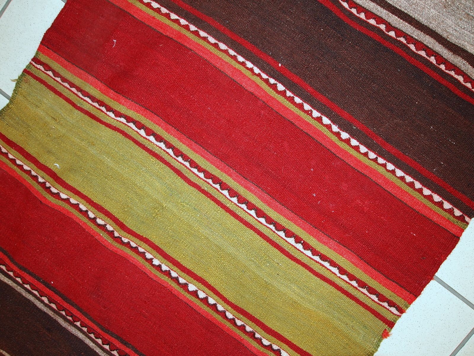 Handmade Vintage  Kilim Runner 80cm X 290cm 1950s Wool Rug photo Textiles