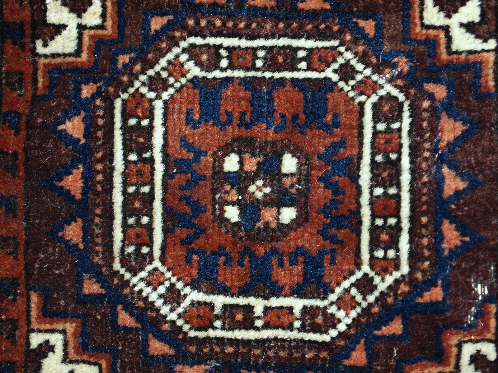 Antique Afghan Baluch Salt Bag 1.4' X 1.5' Wool 1900s photo for sale