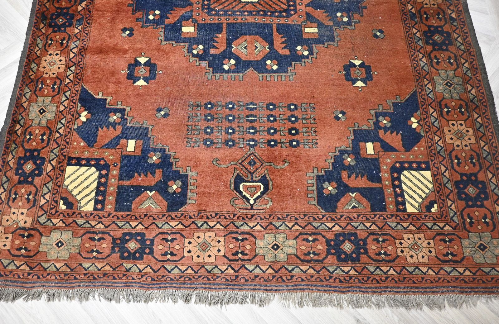 Large Antique Afghan Rug, 1920s photo for sale