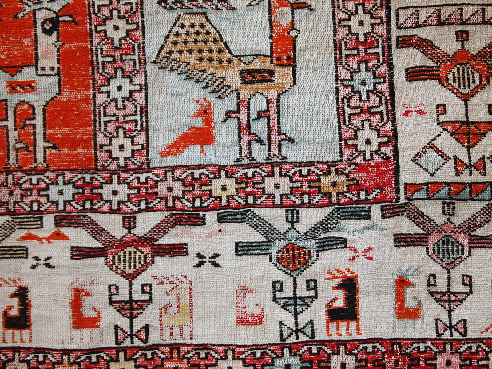 Handmade Vintage Sumak Silk Kilim Rug 125cm X 183cm, 1960s photo vintage