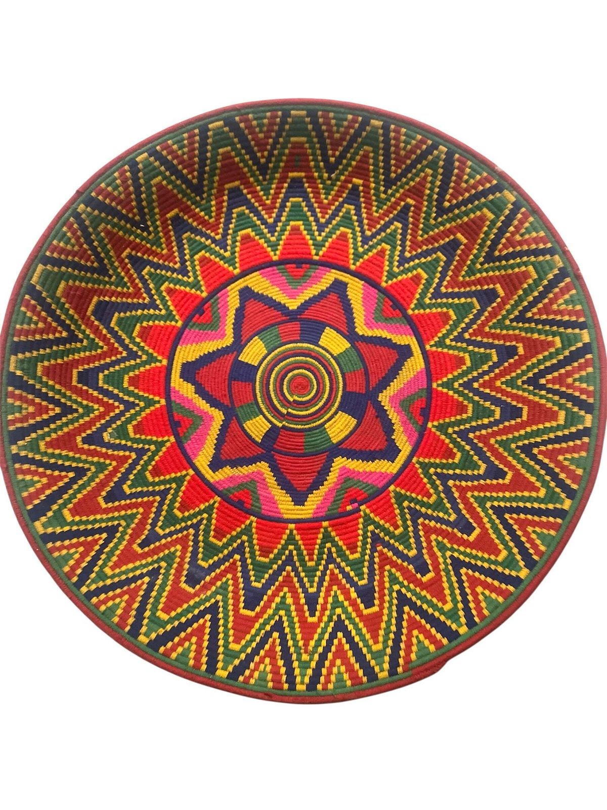 Vintage Xl Berber Basket Platter Amazigh Decorative ‘Khobz’ Bread Ware photo furniture