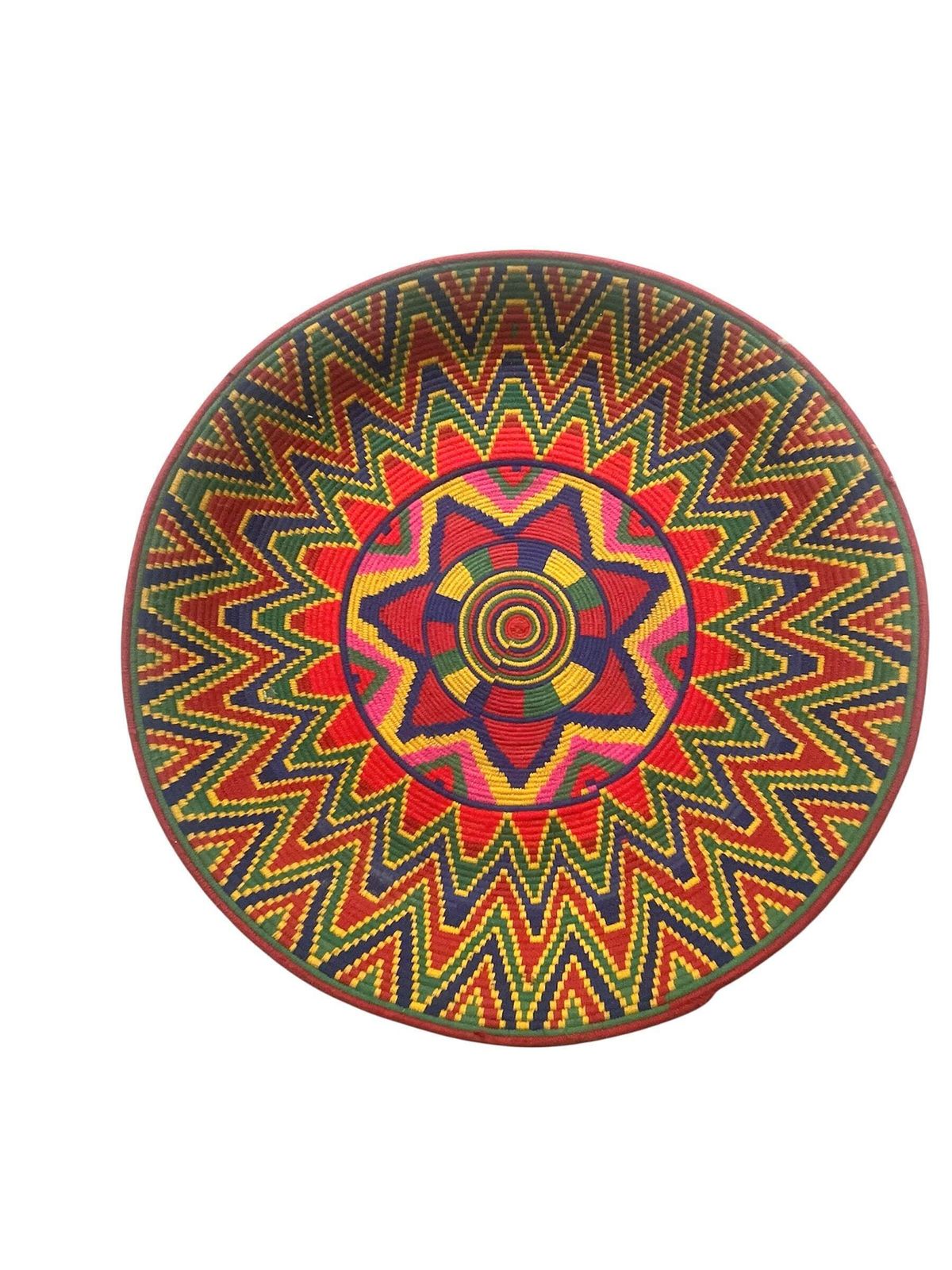 Vintage Xl Berber Basket Platter Amazigh Decorative ‘Khobz’ Bread Ware