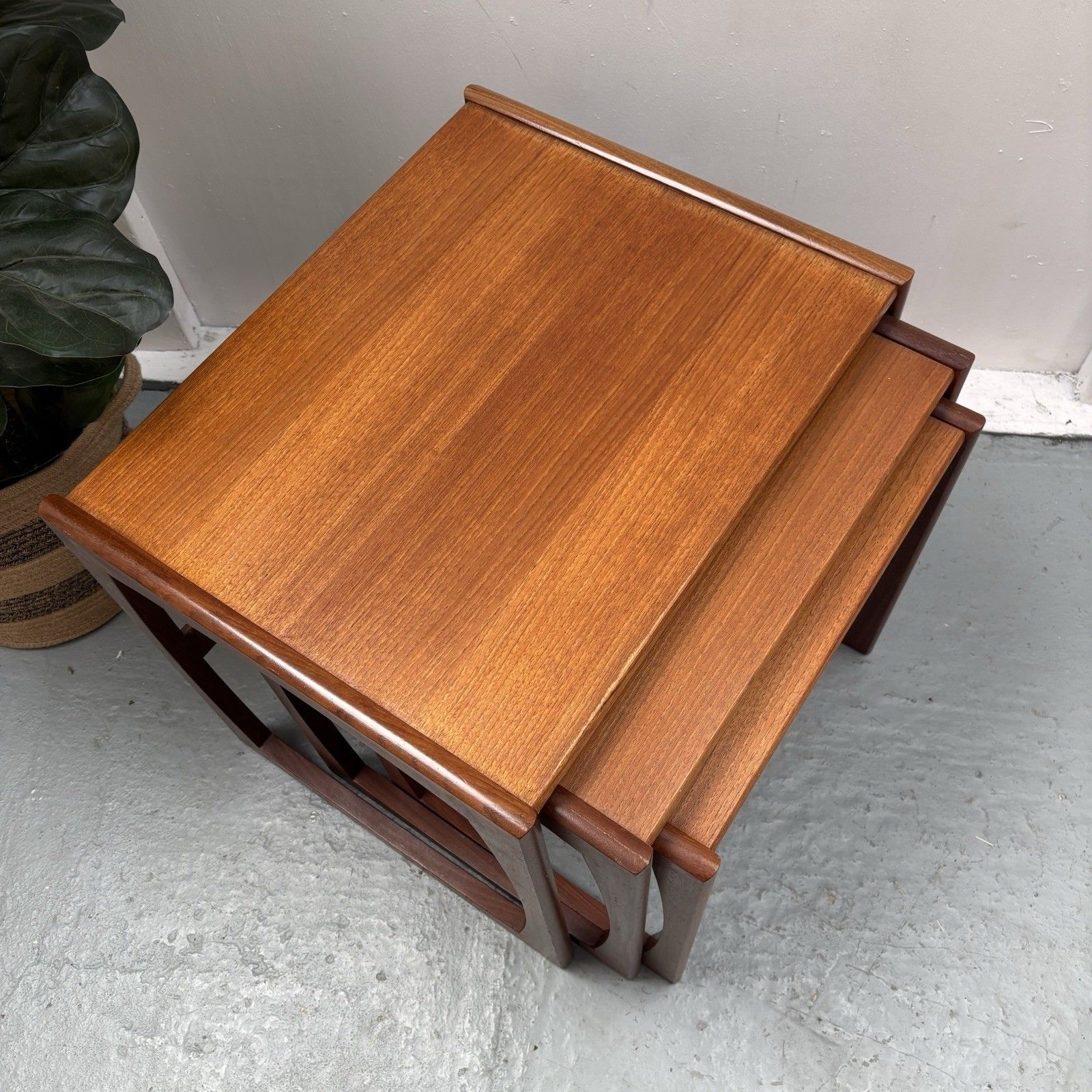 G Plan Quadrille Teak Nest Of Tables Mcm Kofod Larsen Design Excellent Condition photo 225.0