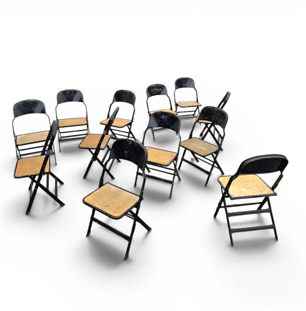 photo for sale 12 X Clarin Corporation Folding Chair / USA 1920s