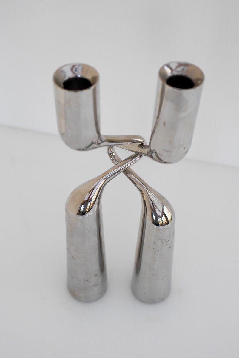 Vintage Sculptural Kandelaars Van Mikaela Dörfel, Jaren 2000, Set Van 2 photo furniture