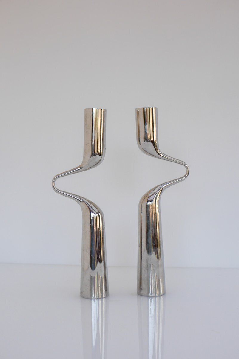 photo furniture Vintage Sculptural Candleholders By Mikaela Dörfel, 2000s, Set Of 2