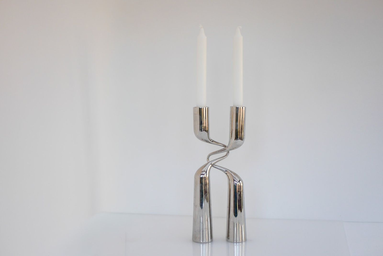 photo vinterior Vintage Sculptural Kandelaars Van Mikaela Dörfel, Jaren 2000, Set Van 2
