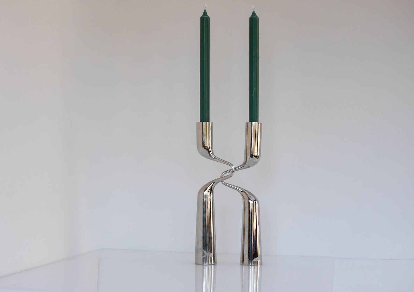 photo vintage Vintage Sculptural Kandelaars Van Mikaela Dörfel, Jaren 2000, Set Van 2