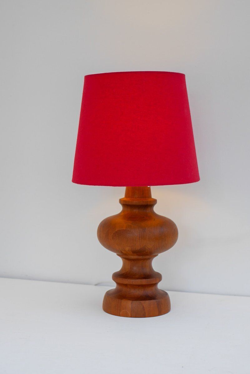 Mid Century Modern Scandinavian Oak Table Lamp From Möllers