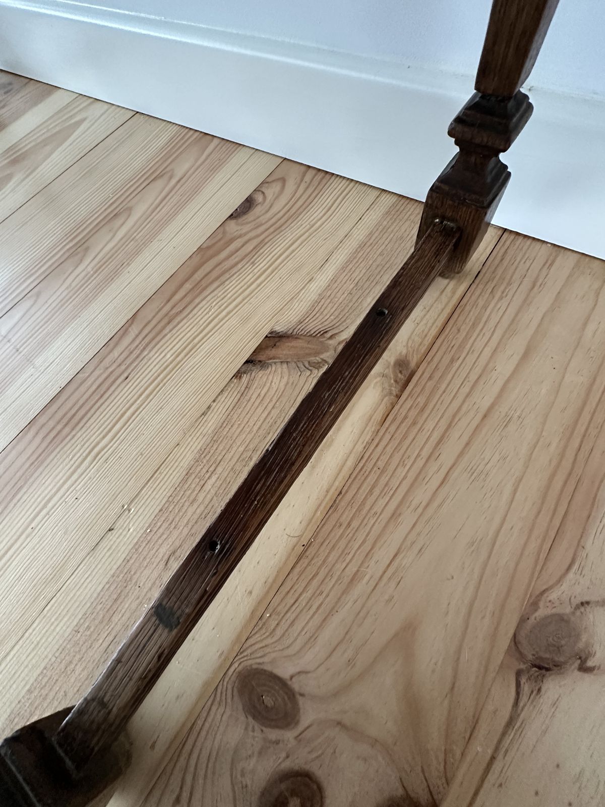 Antique Oak Side Hall Table photo vintage