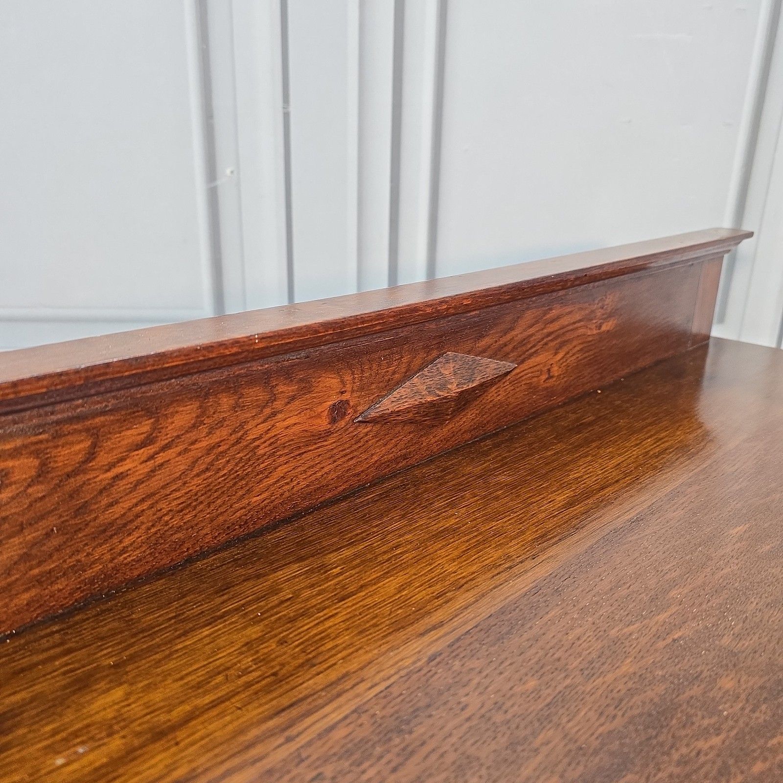 photo for sale Antique Oak Hall Table Solid Wood Barley Twist Console Side Lamp Jacobean