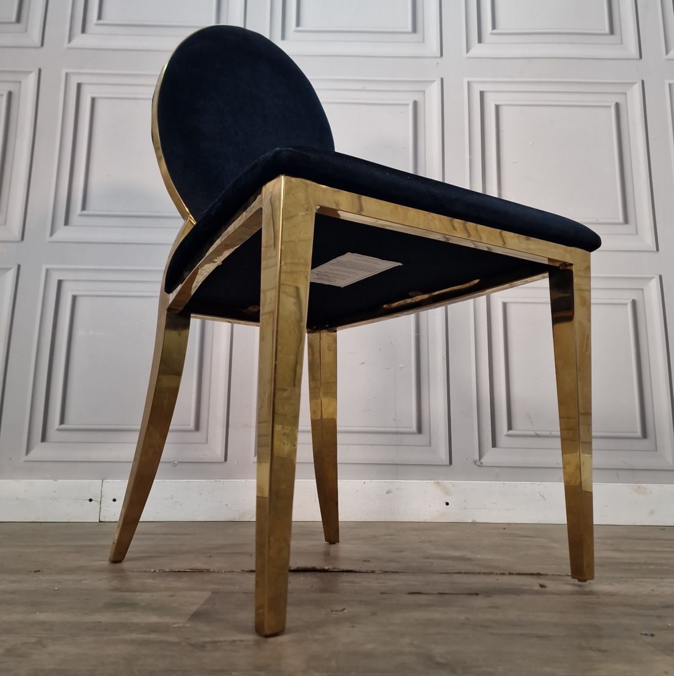 Vintage Dior Style Chair Gold Upholstered Dining Bedroom Seat Retro Mcm photo for sale