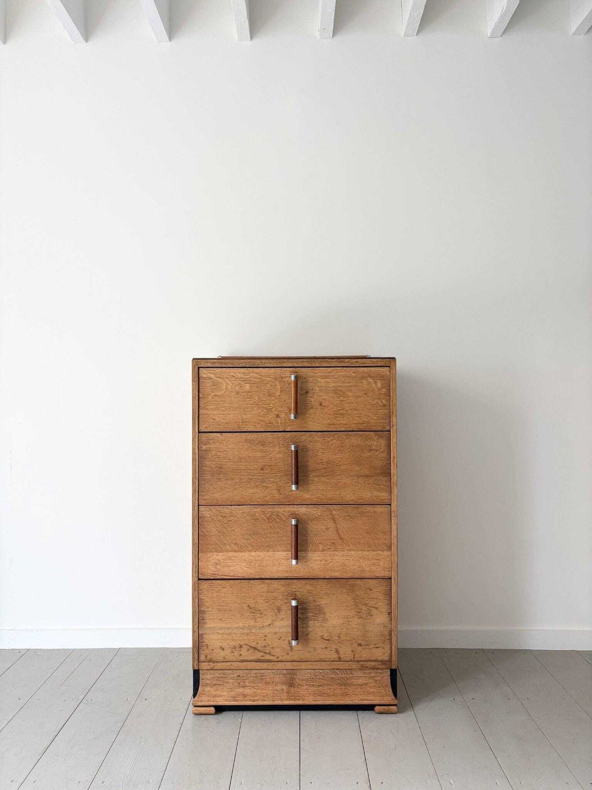 Art Deco Chest Of Drawers Dresser With Chrome Details photo for sale