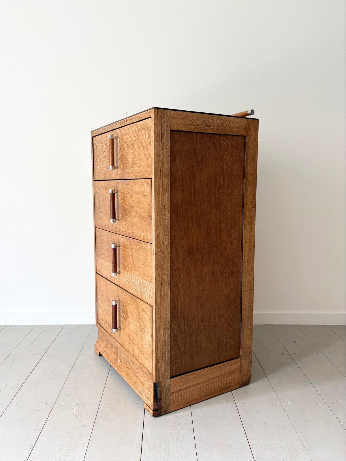 photo for sale Art Deco Chest Of Drawers Dresser With Chrome Details