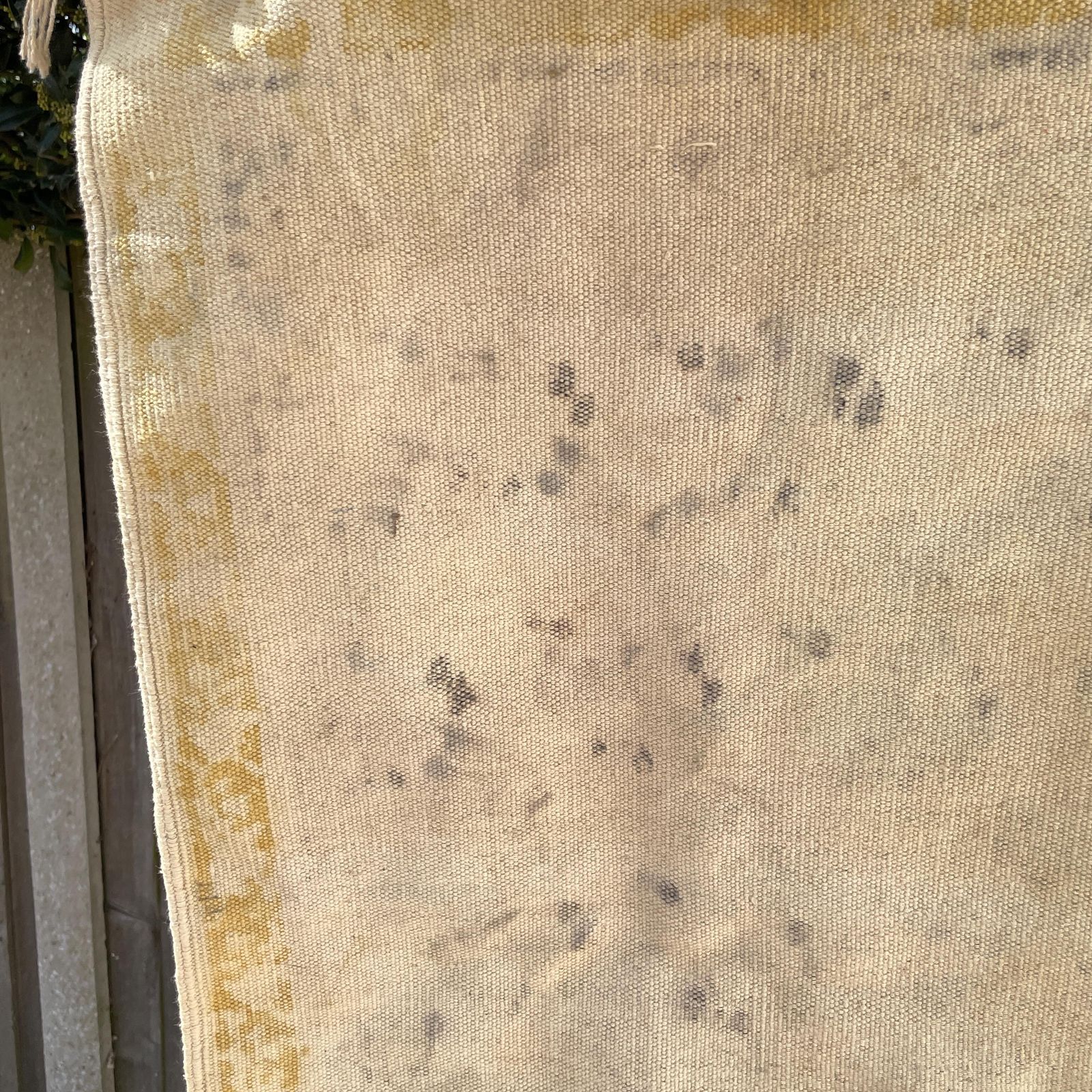 photo vinterior Hand Printed Floral Runner Rug Cream Pale Yellow Cotton Indian Block Print Long Hallway Rug Vintage Accent Entryway Hallway