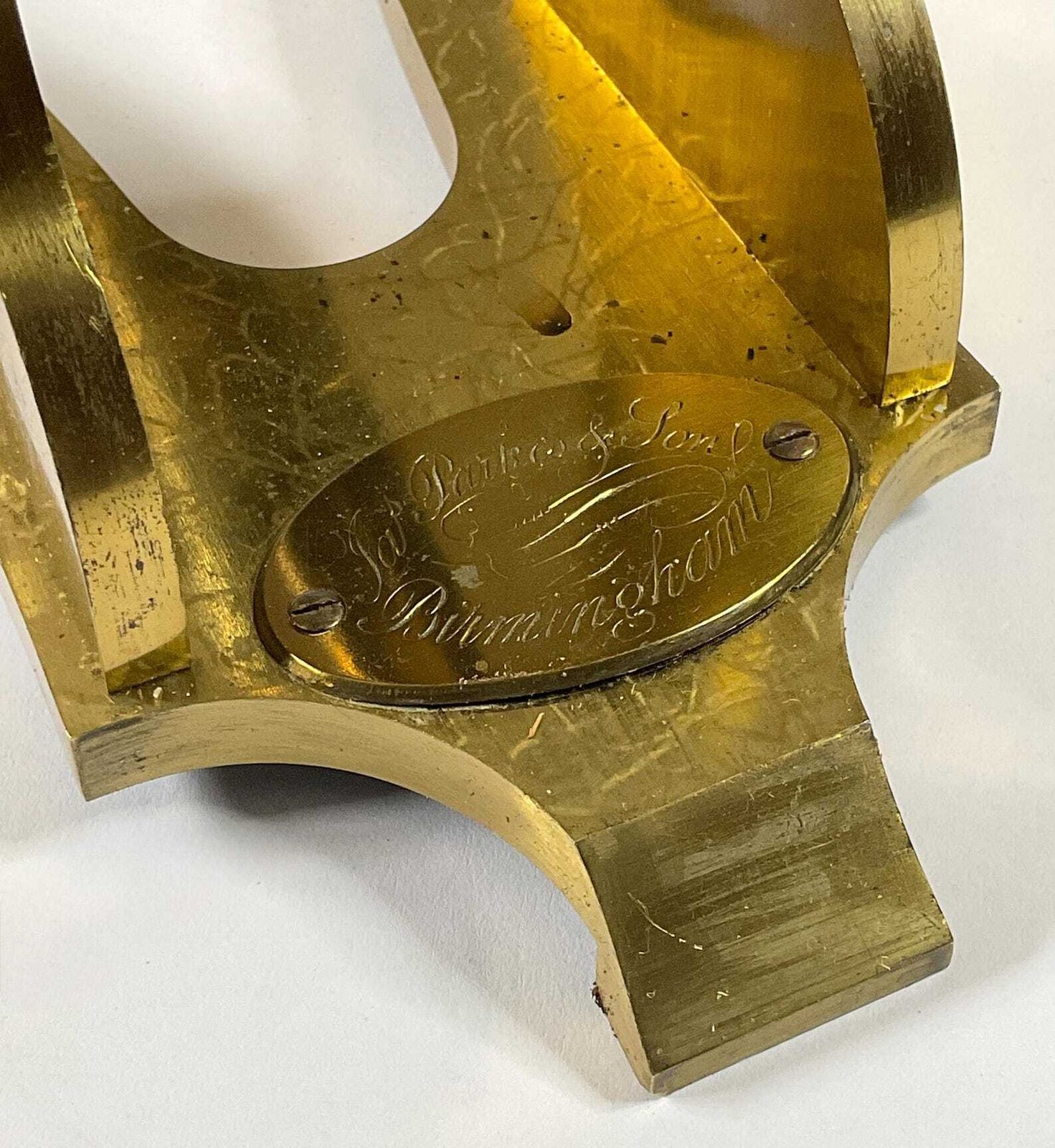 Woonaccessoires Prachtige Victoriaanse messing microscoop in koffer, James Parkes & Son, Birmingham - ca. 1860-1870. photo