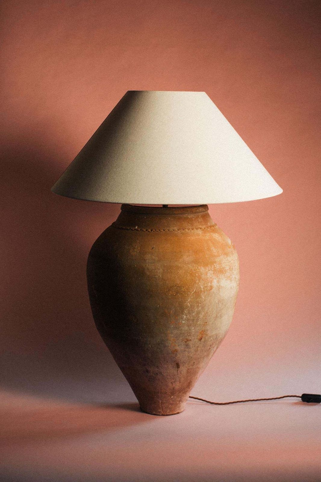 Grand Harvest Tapered Terracotta Lamp