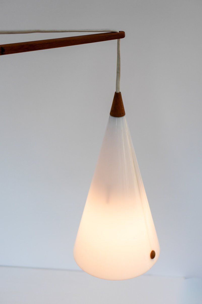 Lighting Mid Century Swedish Wall Lamp In Teak By Uno And östen Kristiansson For Luxus, 1960s photo
