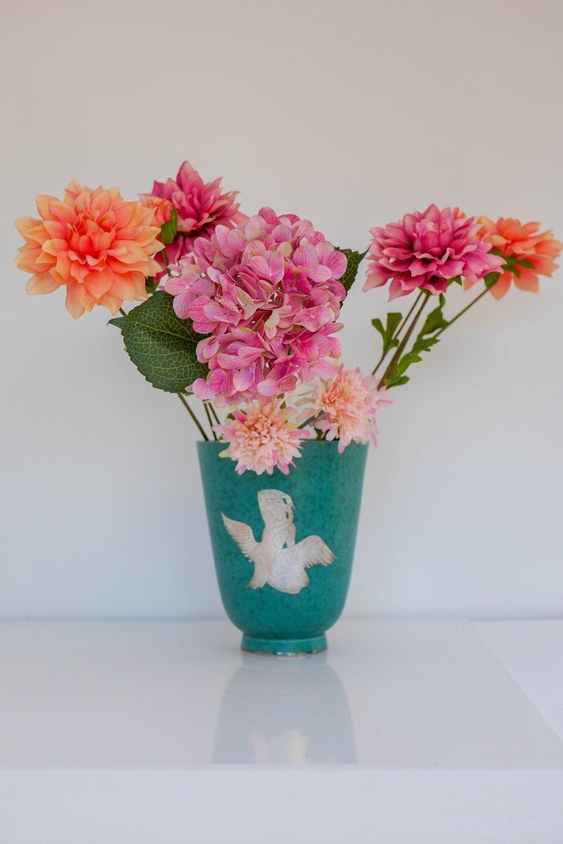 Vase Argenta par Wilhelm Kåge pour Gustavsberg, années 1930 photo vintage