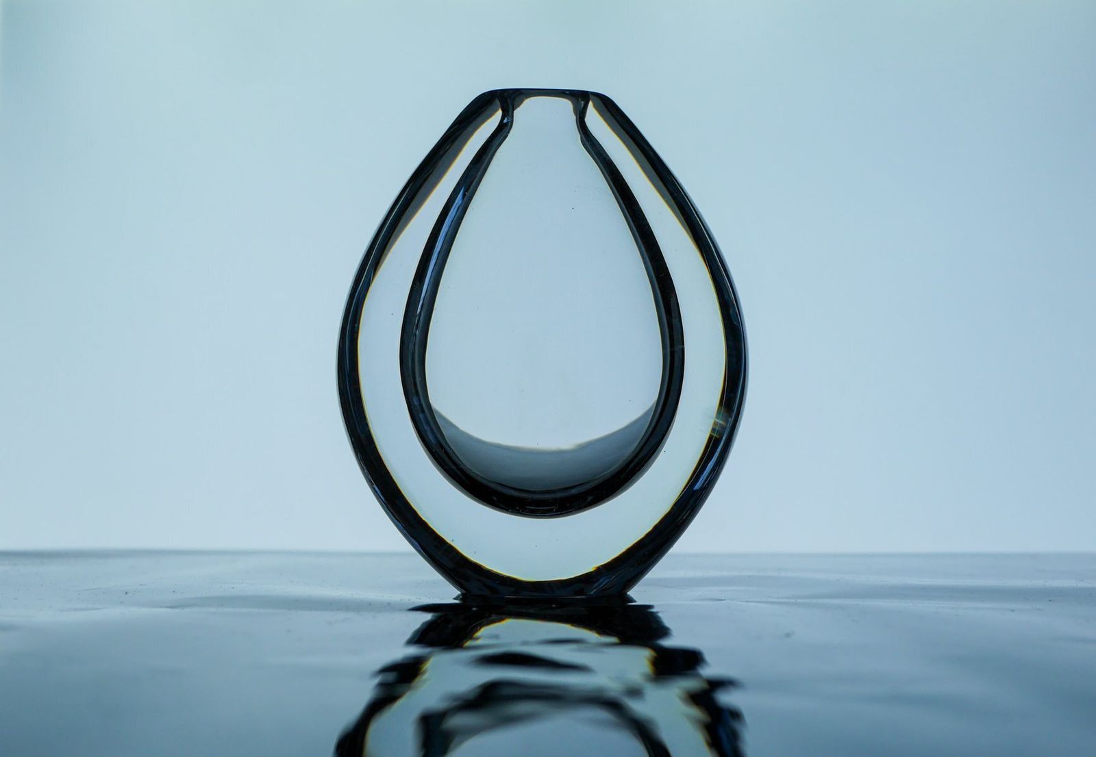 photo furniture Vases en verre cristal Lucid Drop, Sven Palmqvist pour Orrefors, Suède, années 1950, lot de 3