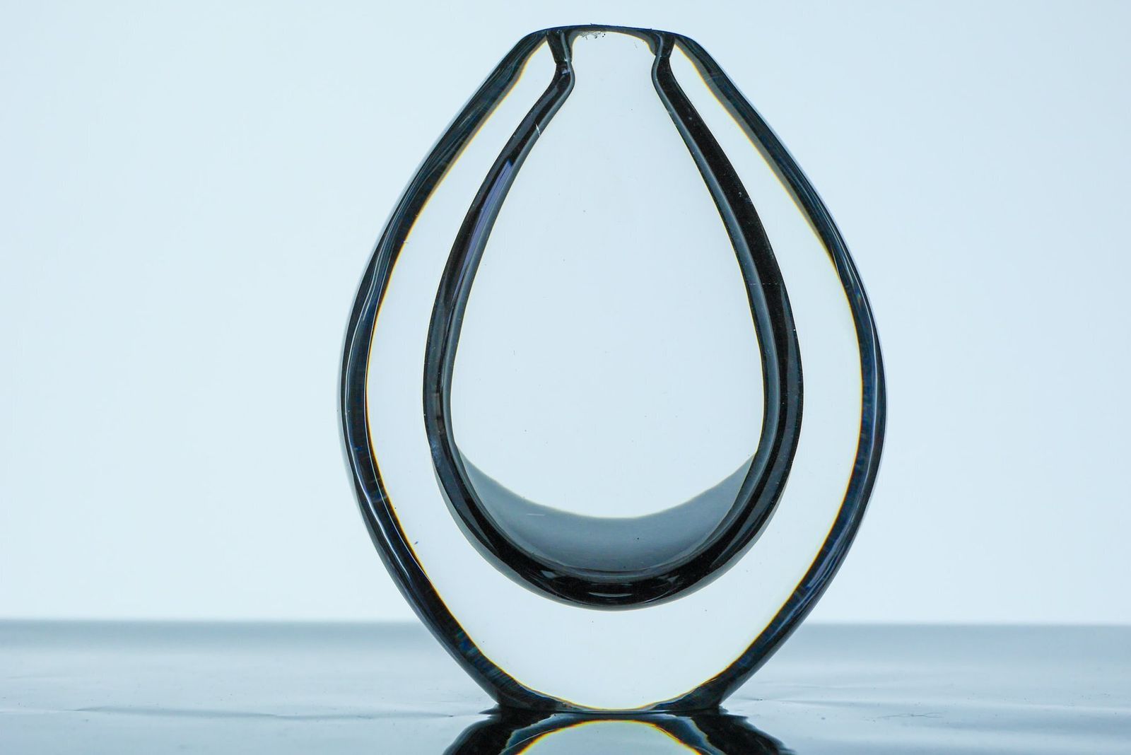 955.0 Vases en verre cristal Lucid Drop, Sven Palmqvist pour Orrefors, Suède, années 1950, lot de 3 photo