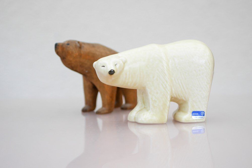 photo furniture Figurine ours polaire en grès émaillé par Lisa Larson pour Gustavsberg, années 1970