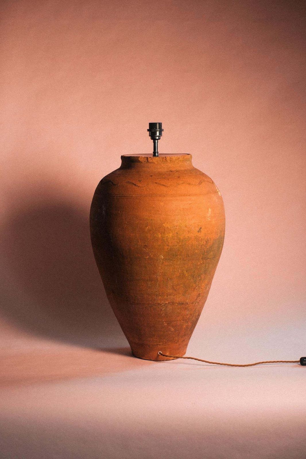 Sun Burnt Taper Terracotta Lamp photo 895.0