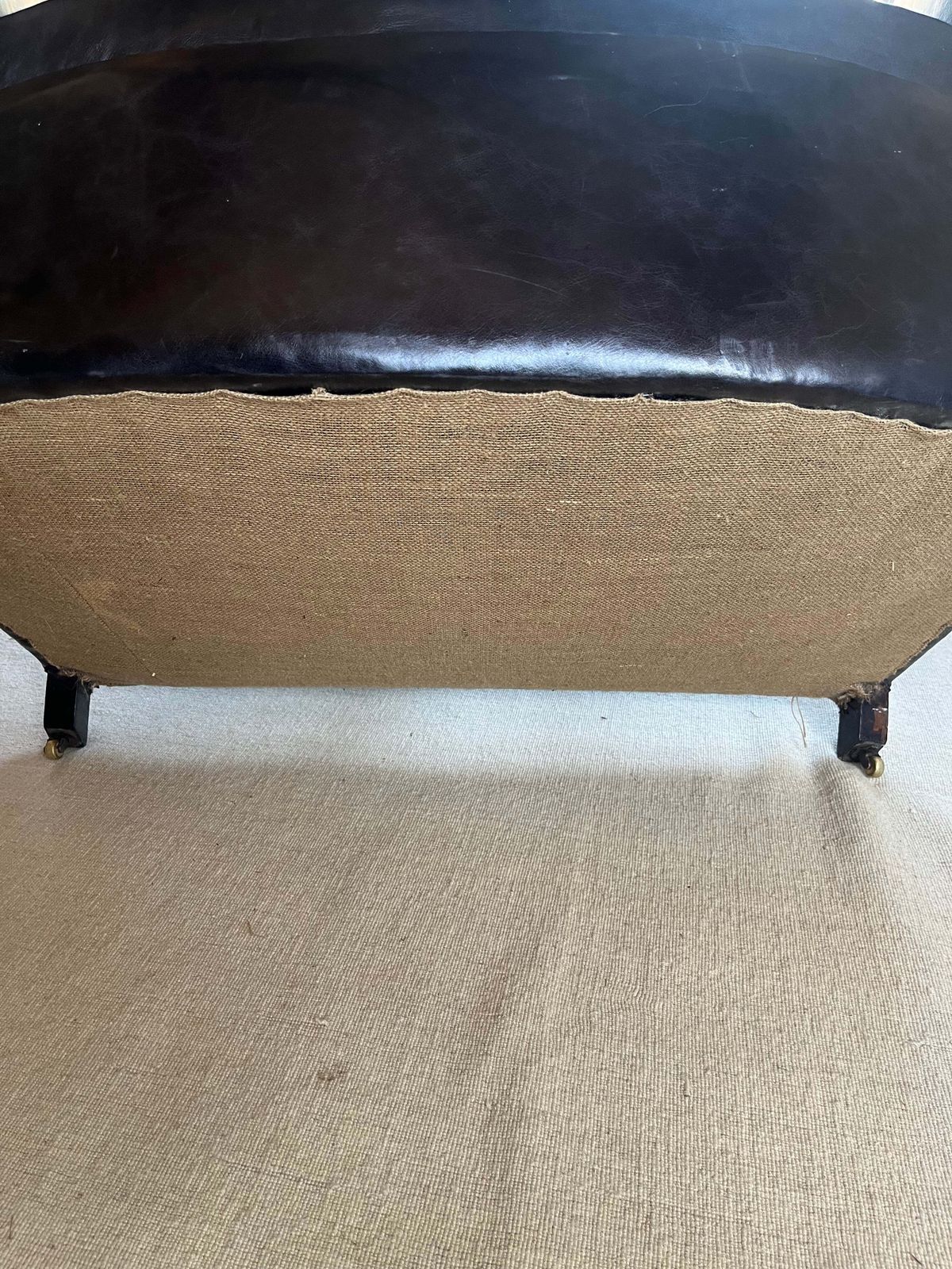 English Button Back Leather Sofa, C.1920 photo buy