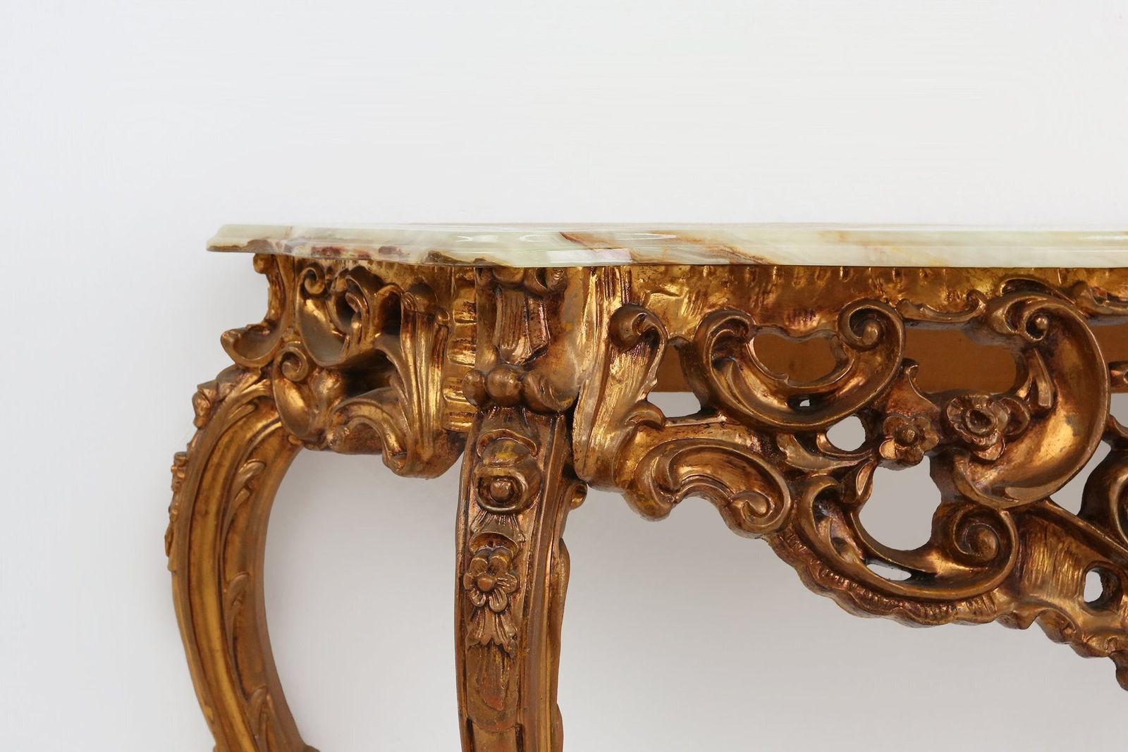 Louis XV Style Console With Marble Top, France, 1970s photo 4356.0