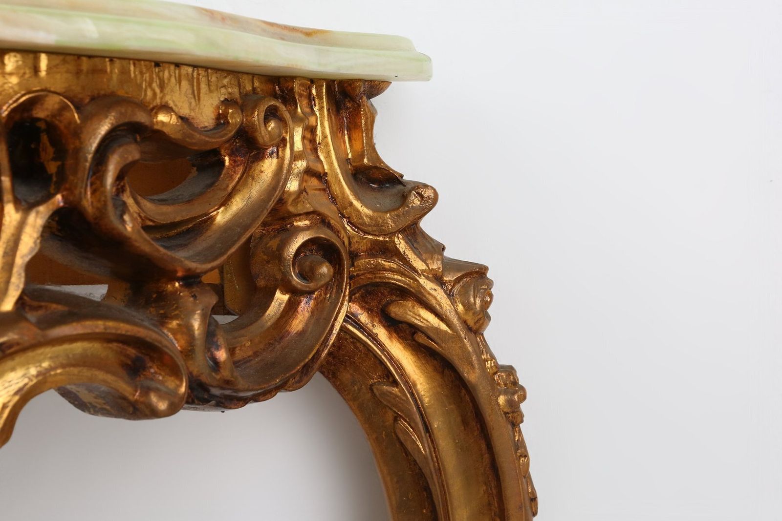 Louis XV Style Console With Marble Top, France, 1970s photo vintage