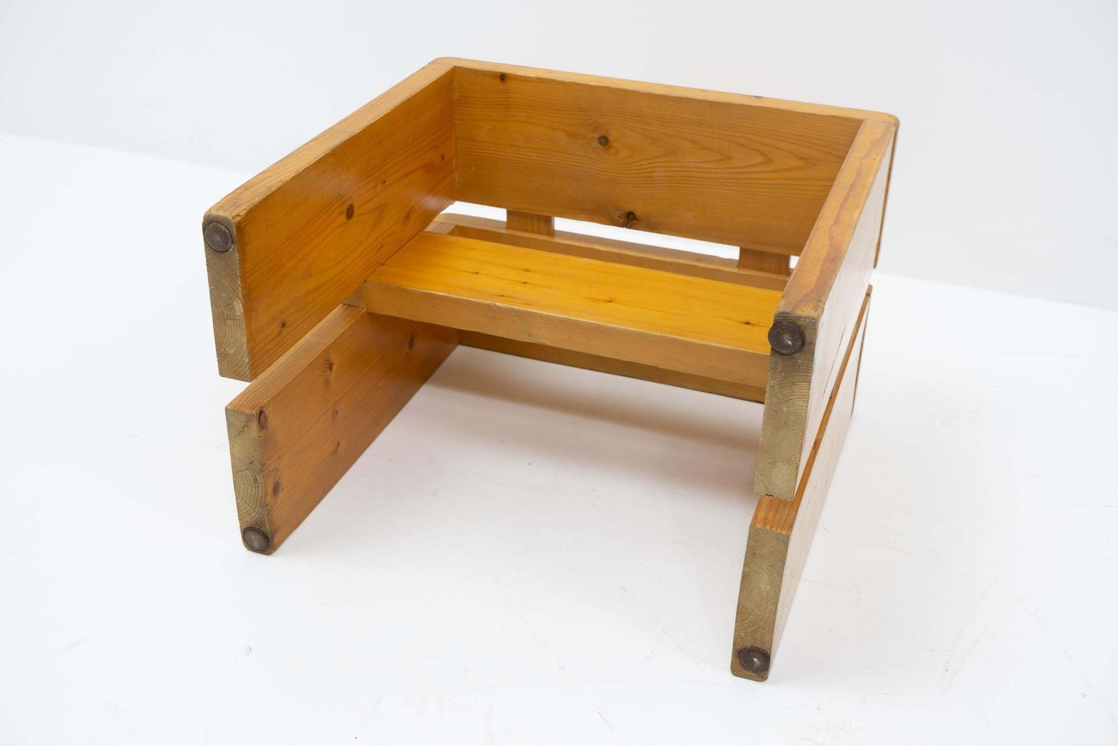 French Design Charlotte Perriand, Pine Stool For Les Arcs, 1950s photo furniture