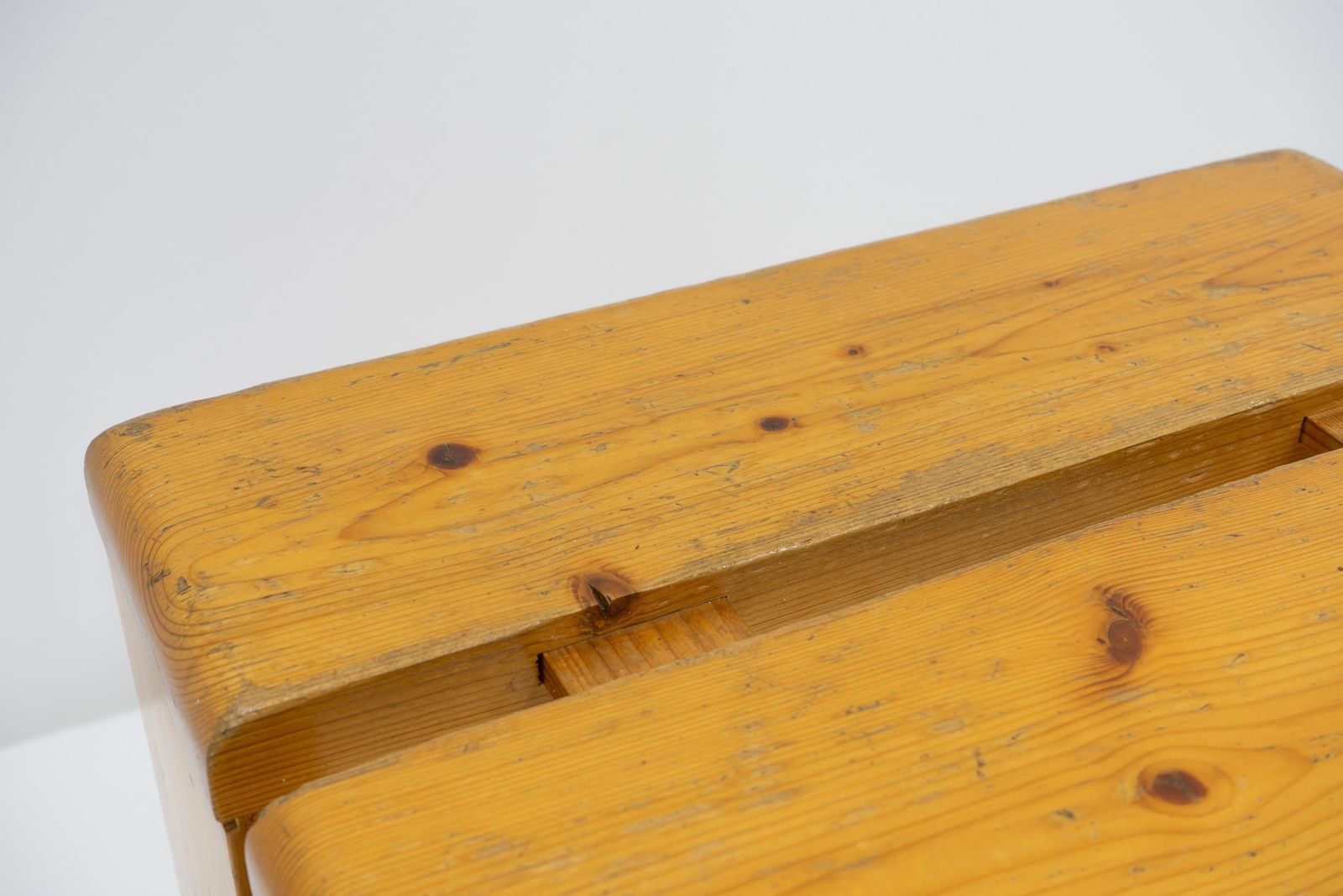 French Design Charlotte Perriand, Pine Stool For Les Arcs, 1950s photo Furniture