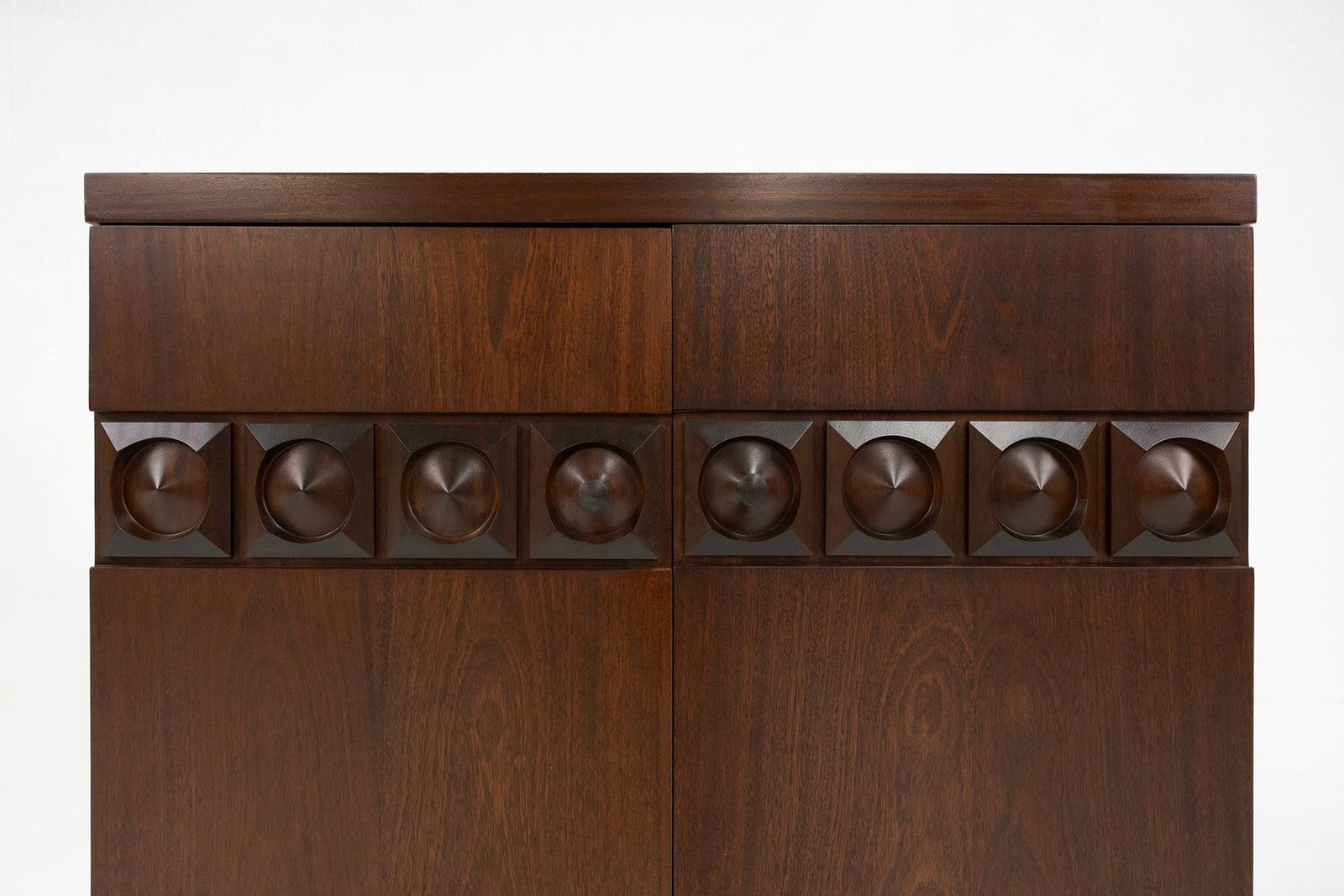 Brutalist Geometrical Bar Cabinet, Belgium, 1970s photo for sale