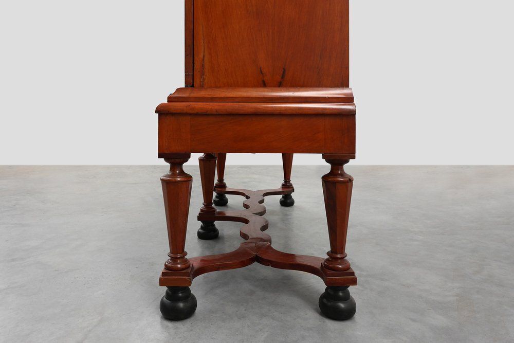 Antique William IV Style Walnut Display Cabinet, United Kingdom, 18th Century photo buy