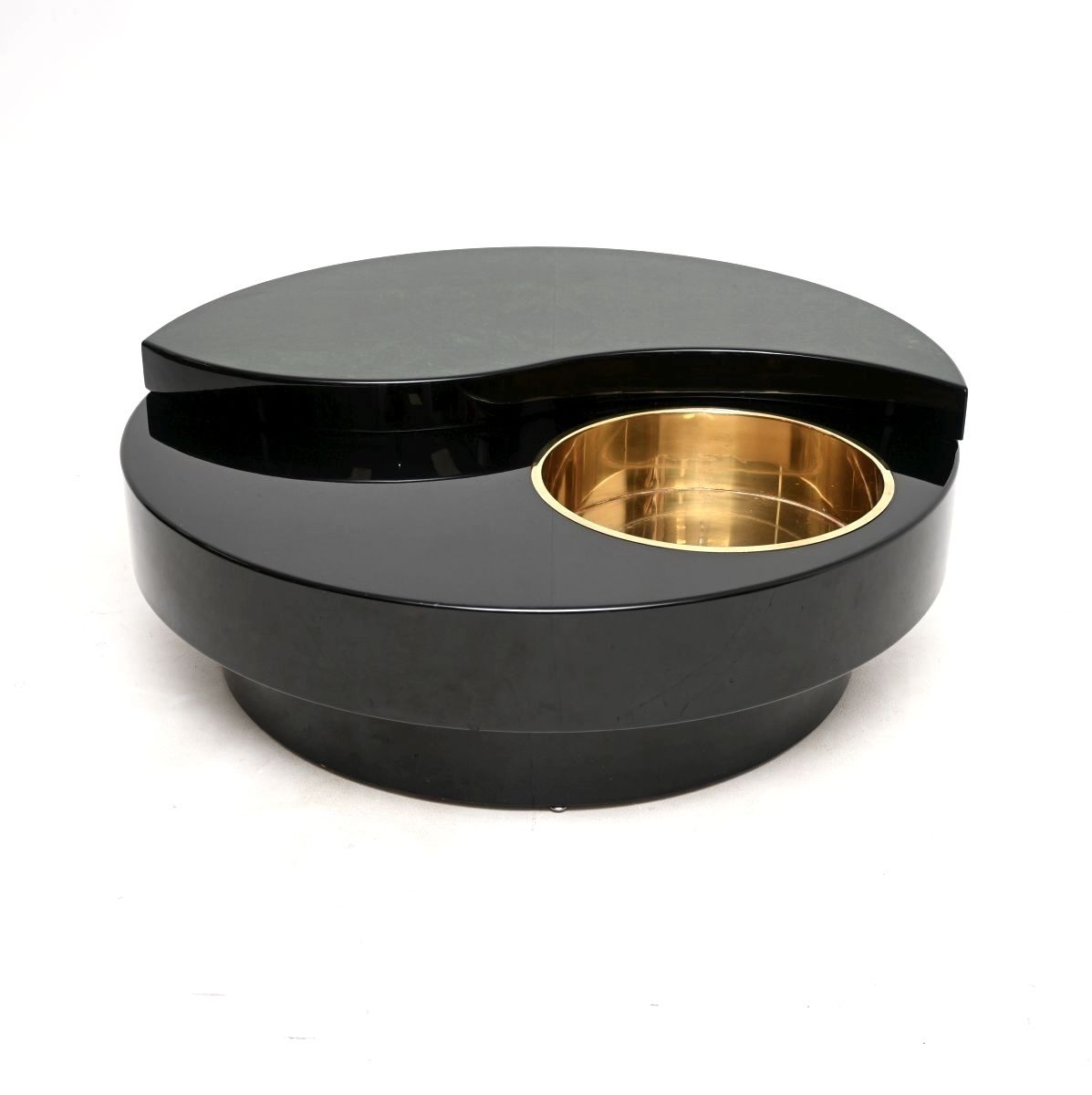 Vintage Italian Willy Rizzo Yin Yang Coffee Table photo for sale