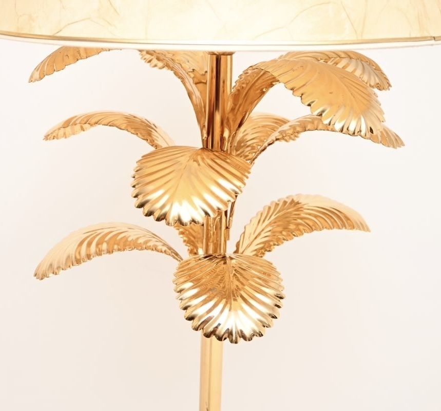 Pair Of Vintage Italian Brass Palm Tree Floor Lamps photo vinterior