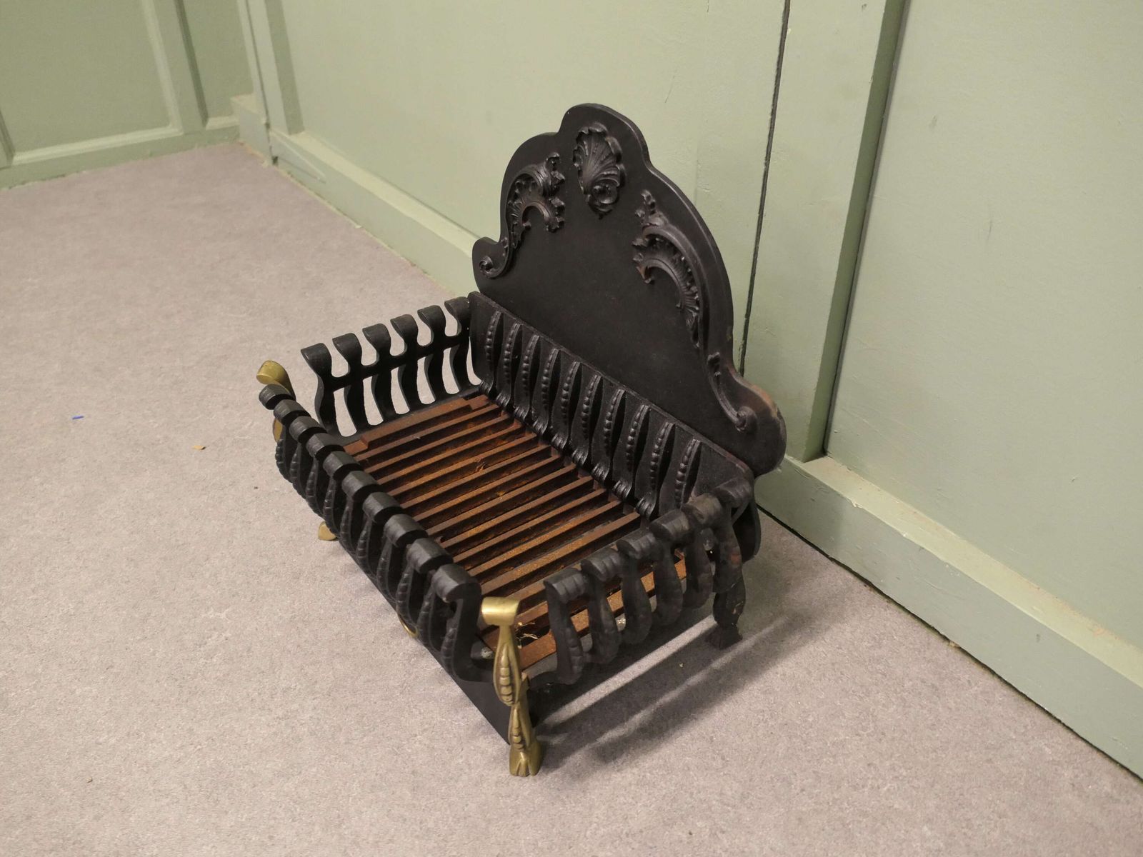 A Regency Style Iron Fire Grate The Fire Has A Decorative High Shaped Back, photo Home Fixtures