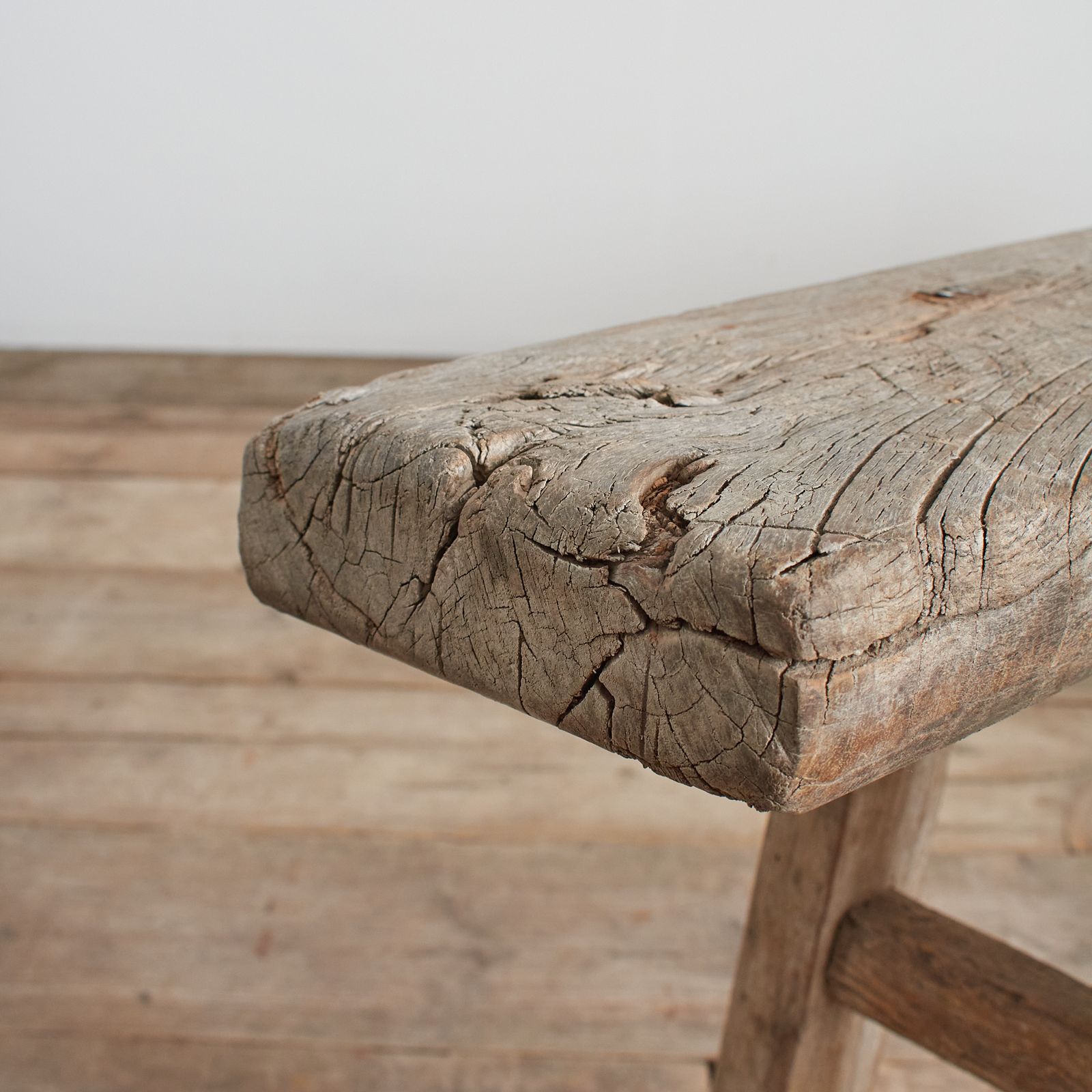 Antique Reclaimed Rustic Wooden Hallway Pig Bench  Dc photo 226.0